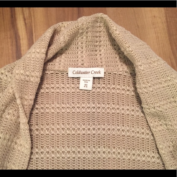 Coldwater Creek Tan Cardigan, size XS - Picture 3 of 3